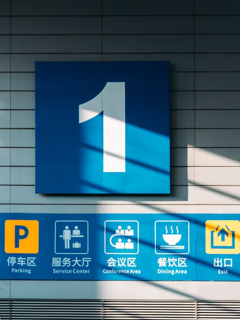 Infrastructure and service center signage